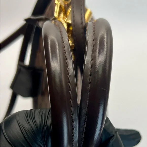 ❌❌SOLD❌❌ LOUIS VUITTON Alma BB Two-Way Satchel in Damier Ebene - Picture 8 of 15